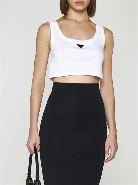 prada cropped tank|prada tops for women.